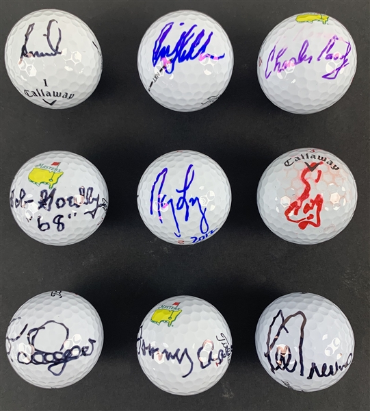 Golf Greats Signed Golf Ball Lot (9) with Trevino, Goalby, Lopez, etc. (Beckett/BAS Guaranteed)