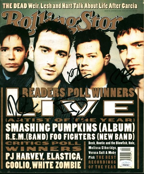 LIVE Group Signed Rolling Stone Magazine (JSA)