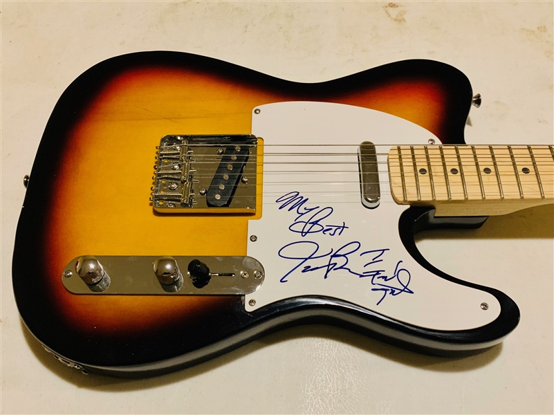 James Brown Signed Telecaster Style Electric Guitar with "I Feel Good" Inscription! (John Brennan Collection)(Beckett/BAS Guaranteed)