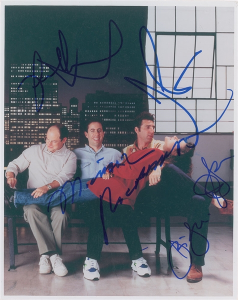 Seinfeld Rare Cast Signed 8" x 10" Color Photograph w/ 4 Signatures! (Beckett/BAS Guaranteed)