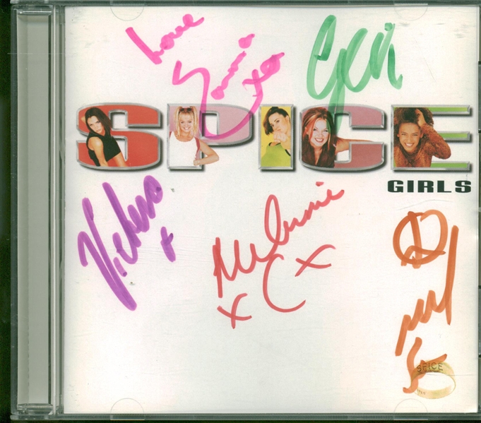 Spice Girls Group Signed Self Titled Debut CD Booklet (Beckett/BAS Guaranteed)