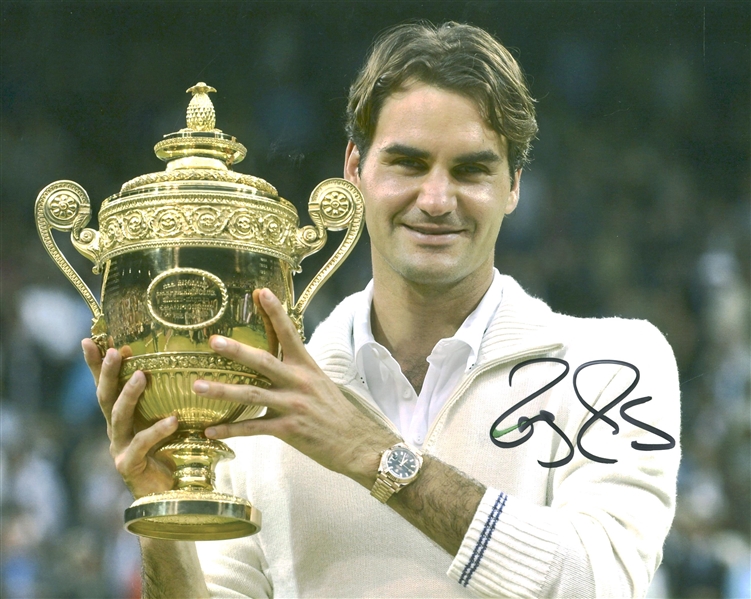 Roger Federer (Lot of Four) Signed 8" x 10" Photographs (Beckett/BAS Guaranteed)