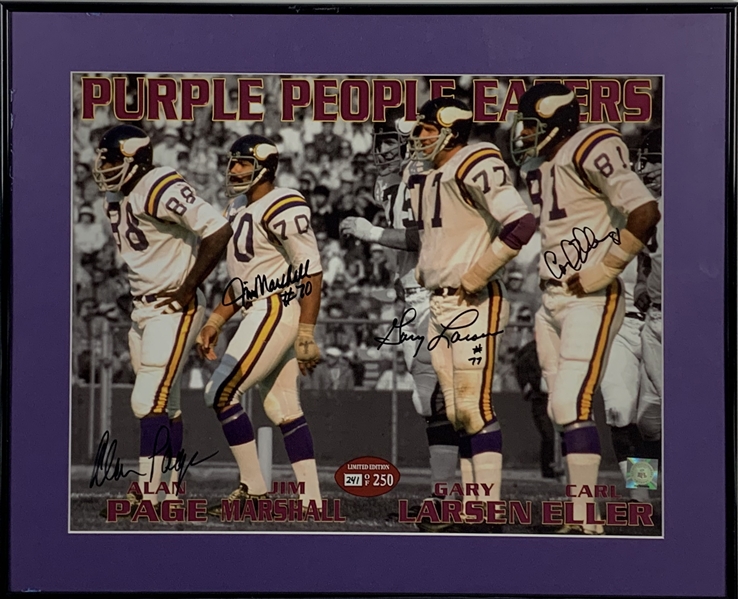 Vikings: Purple People Eaters Signed 16" x 20" Photograph (PSA/DNA Guaranteed)