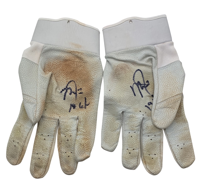 Mike Trout Signed & Game Used/Worn 2019 MVP NIKE Batting Gloves (Anderson Authentics)