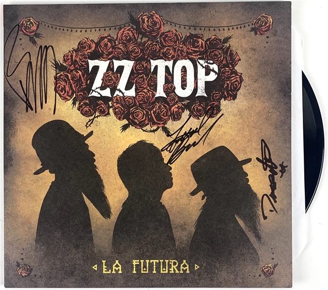 ZZ Top Group Signed "La Futura" Record Album (Beckett/BAS Guaranteed)
