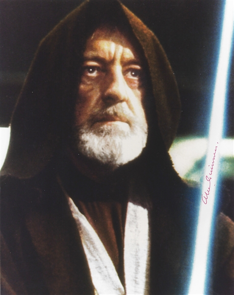 Alec Guinness Superb Signed 8" x 10" Color Photograph as Obi-Wan Kenobi! (The Steve Grad Collection)(Beckett/BAS Guaranteed)