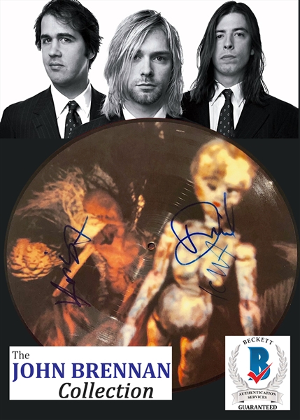 Nirvana Rare Group Signed 12-Inch Special Edition Picture Disc for "Lithium" (John Brennan Collection)(Beckett/BAS Guaranteed)