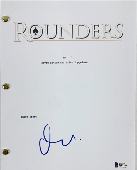 Matt Damon Signed Script for "Rounders" (Beckett/BAS COA)