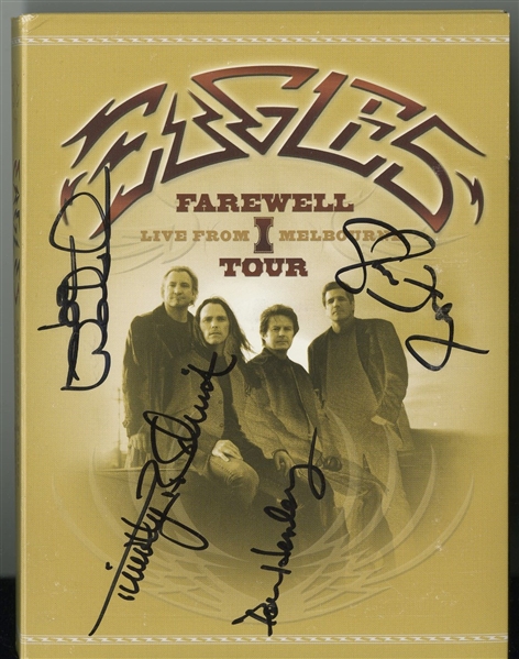 The Eagles Group Signed DVD Cover :: "Eagles Farewell 1 Tour - Live From Melbourne" (4 Sigs)(Epperson/REAL LOA)