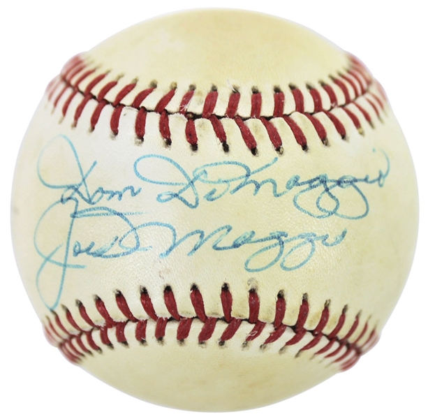 DiMaggio Brothers: Joe & Dom DiMaggio Dual-Signed OAL Baseball (JSA)