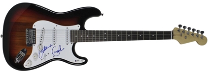 The Yardbirds' Guitarists: Eric Clapton & Jeff Beck Rare Dual-Signed Stratocaster-Style Guitar (Beckett/BAS)