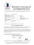 John Lennon & Neil Aspinall Historic Dual-Signed Publishing Document for Rocky Raccoon From the White Album! (BAS/Beckett)