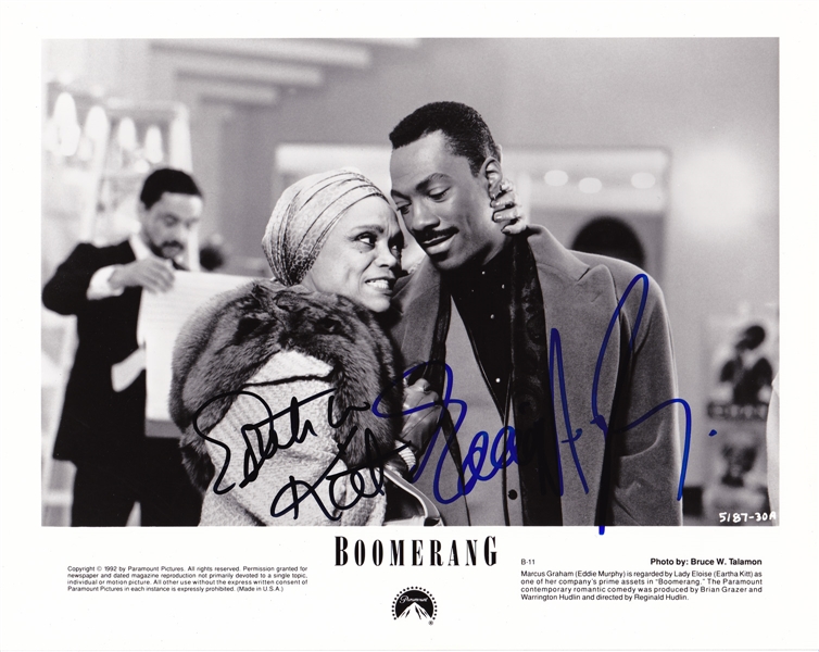 Eddie Murphy & Eartha Kitt Dual Signed 8" x 10" Publicity Photo from "Boomerang" (Beckett/BAS Guaranteed)