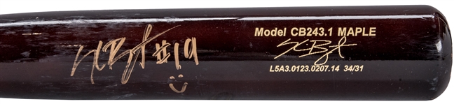 Kris Bryant Signed & Game Used Pre-Rookie 2014 Chandler Baseball Bat (PSA/DNA & Beckett)