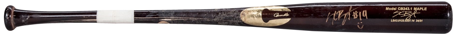 Kris Bryant Signed & Game Used Pre-Rookie 2014 Chandler Baseball Bat (PSA/DNA & Beckett)