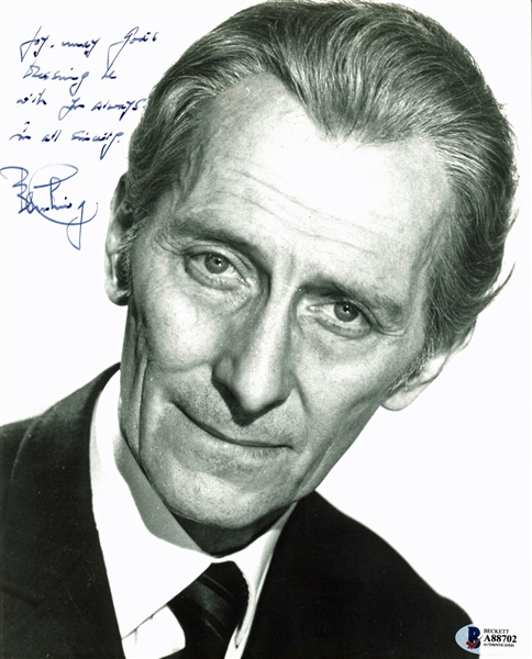 Peter Cushing Vintage Signed 8" x 10" Black & White Photograph (Beckett/BAS)