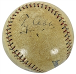 RARE Vintage Ty Cobb Signed OAL Reach (Johnson) Baseball c. 1926-27 (JSA)