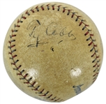 RARE Vintage Ty Cobb Signed OAL Reach (Johnson) Baseball c. 1926-27 (JSA)