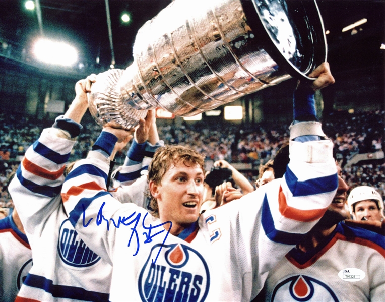 Wayne Gretzky Signed 11" x 14" Stanley Cup Photograph (JSA)