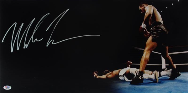 Mike Tyson Signed 12" x 24" Photograph (PSA/DNA)