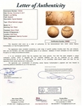 Lou Gehrig Single Signed Game Used ONL Baseball c. 1926-33 (JSA)