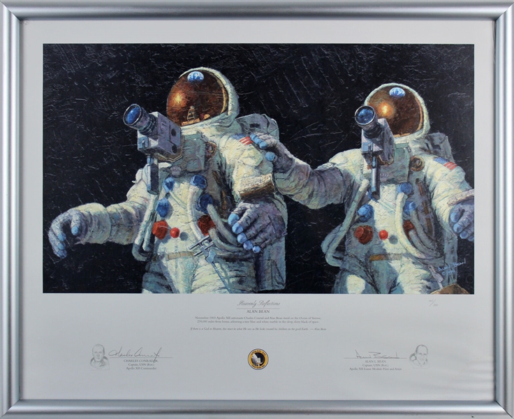 Apollo 12: Alan Bean & Charles Conrad Dual-Signed Ltd. Ed. Framed Alan Bean Art Print (Beckett/BAS)