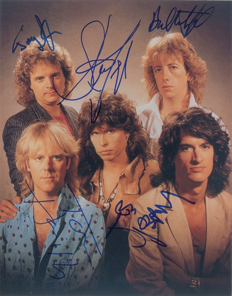 Aerosmith Group Signed 8" x 10" Vintage Photograph w/ All Five Members! (Beckett/BAS)
