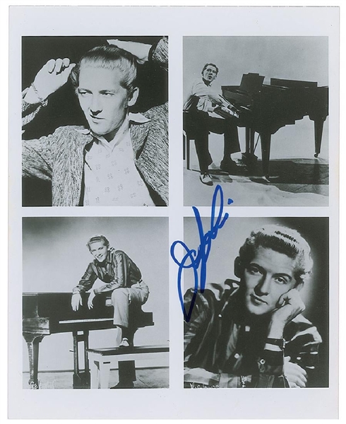 Jerry Lee Lewis Signed 8" x 10" Black & White Photo (John Brennan Collection)(Beckett/BAS Guaranteed)