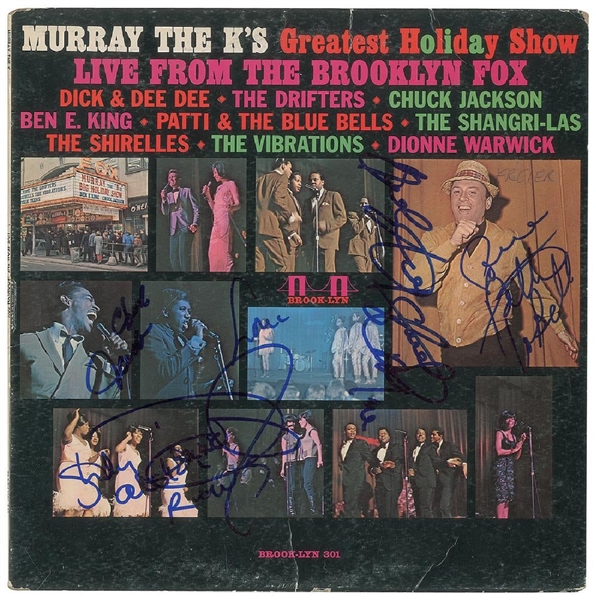 Murray The K "Live from the Brooklyn Fox" Signed Album with Patti LaBelle, Dionne Warwick, etc. (John Brennan Collection)(Beckett/BAS Guaranteed)