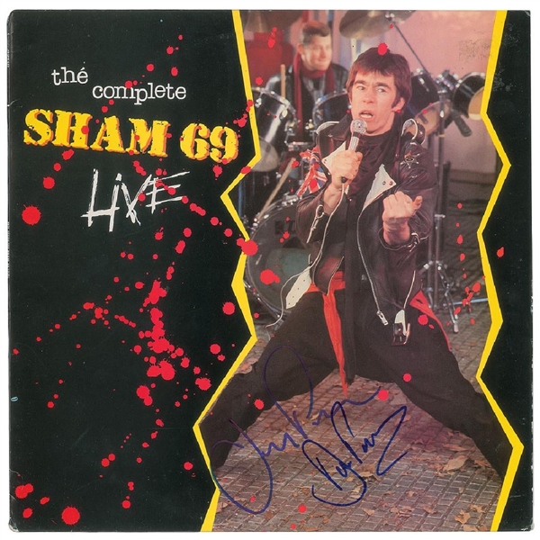 Sham 69 Signed "The Complete Sham 69 Live" Record Album (John Brennan Collection)(Beckett/BAS Guaranteed)