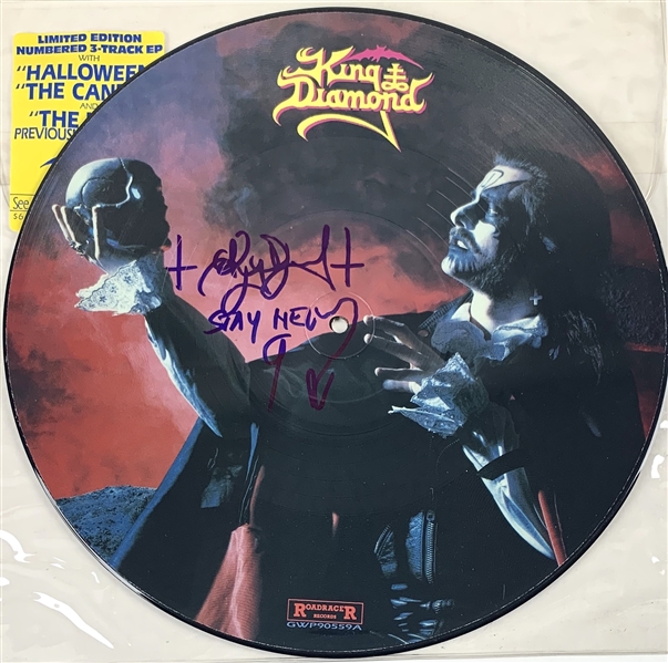 King Diamond Signed "Halloween" 12" Vinyl Album Disc (John Brennan Collection)(Beckett/BAS Guaranteed)