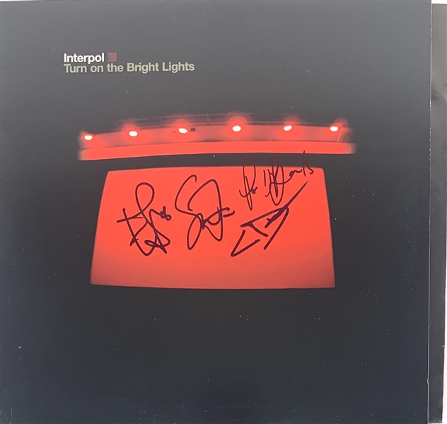 Interpol Band Signed "Turn on the Bright Lights" Record Album (John Brennan Collection)(Beckett/BAS Guaranteed)