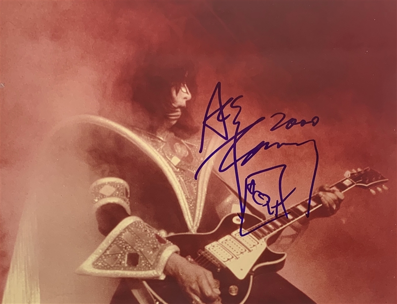 KISS: Ace Frehley Signed 9" x 12" Color Concert Photo (John Brennan Collection)(Beckett/BAS Guaranteed)