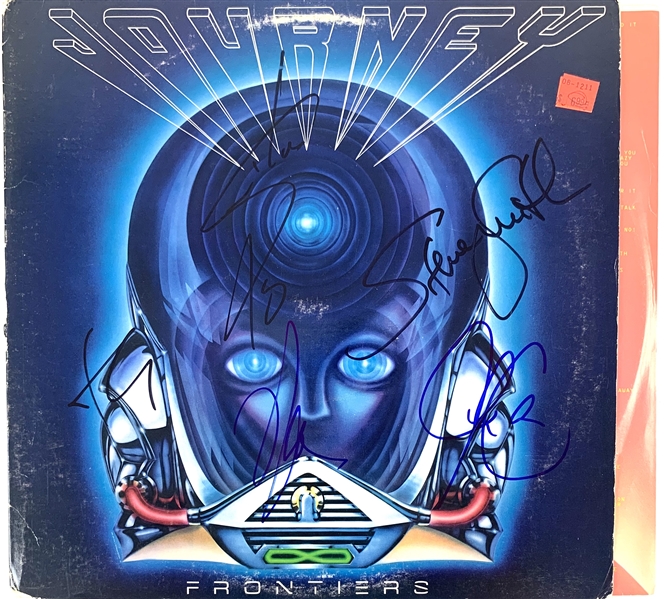 Journey Group Signed "Frontiers" Record Album (John Brennan Collection)(Beckett/BAS Guaranteed)