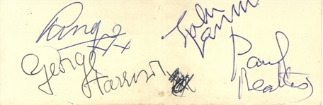 The Beatles Vintage Group Signed 2.25 x 5 Album Page w/ All Four Members & RARE Roy Orbison!(BAS/Beckett)