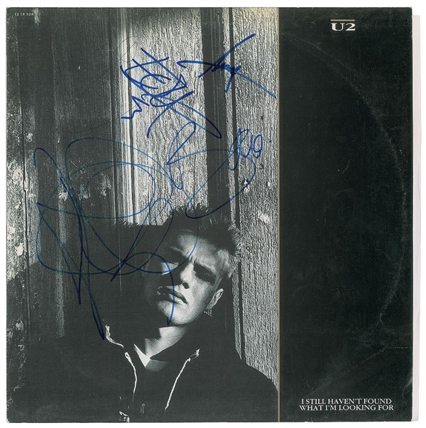 U2 Group Signed "I Still Havent Found What Im Looking For" Single Record Album (John Brennan Collection)(Beckett/BAS Guaranteed)