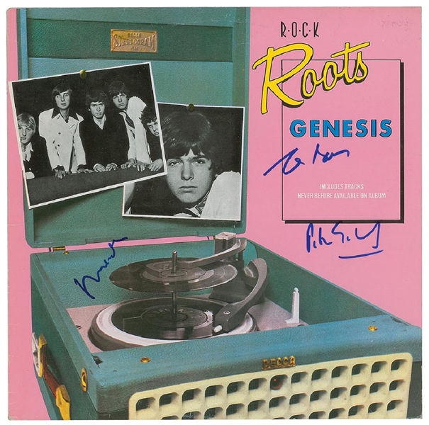 Genesis Group Signed "Rock Roots" Record Album with Gabriel, Banks & Rutherford (John Brennan Collection)(Beckett/BAS Guaranteed)