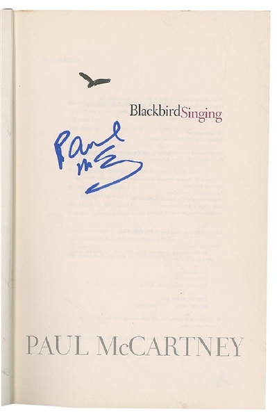 The Beatles: Paul McCartney Signed "Blackbird Singing" Hardcover First Edition Book (John Brennan Collection)(Beckett/BAS Guaranteed)