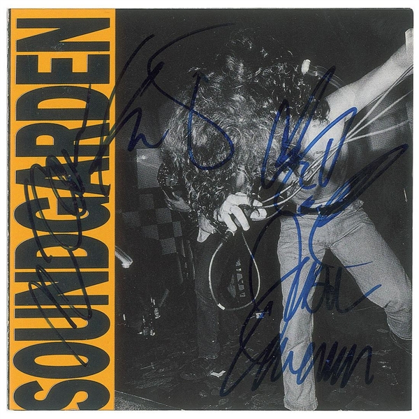 Soundgarden Group Signed "Louder Than Love" CD Booklet with RARE Early Lineup (John Brennan Collection)(Beckett/BAS Guaranteed)