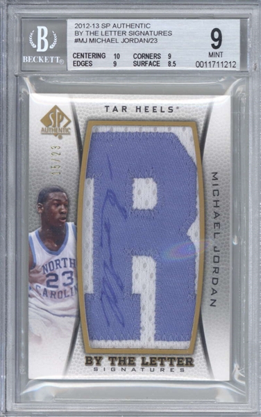 Michael Jordan Signed 2012-13 SP Authentic By The Letter /23 Trading Card (BGS 9 - 10)