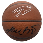 Kobe Bryant & Shaquille O'Neal Dual Signed Basketball (PSA/DNA)