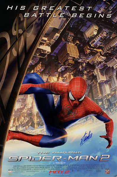 Stan Lee Signed "The Amazing Spiderman" 27" x 40" Movie Poster (Celebrity Authentics & Beckett/BAS Guaranteed)
