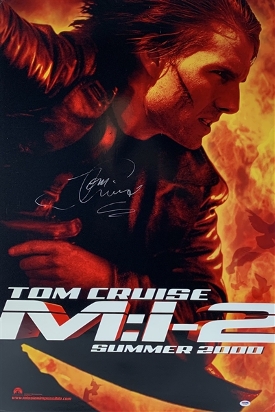 Tom Cruise Signed "Mission Impossible II" - Double Sided 27" x 40" Movie Poster (PSA/DNA)