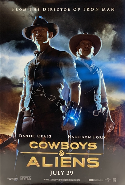Daniel Craig Signed "Cowboys & Aliens" - Double Sided 27" x 40" Movie Poster (Celebrity Authentics & Beckett/BAS Guaranteed)