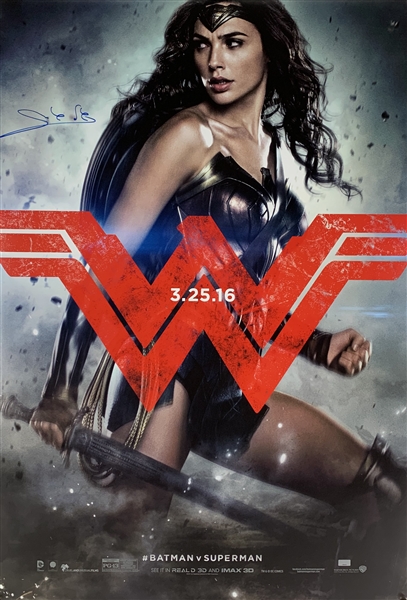 Gal Gadot Signed "Batman vs Superman: Dawn Of Justice" 27" x 40" Movie Poster (Celebrity Authentics & Beckett/BAS Guaranteed)