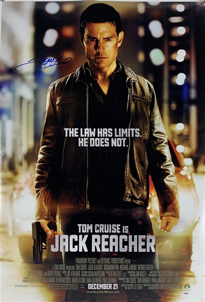 Tom Cruise Signed "Jack Reacher" - Double Sided 27" x 40" Movie Poster (PSA/DNA)