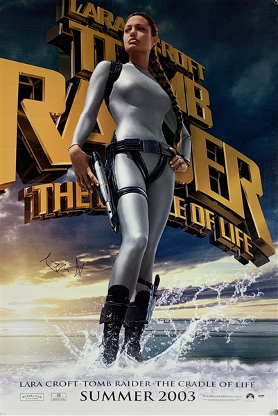 Angelina Jolie Signed "Lara Croft Tomb Raider: The Cradle of Life" 27" x 40" Movie Poster (PSA/DNA)