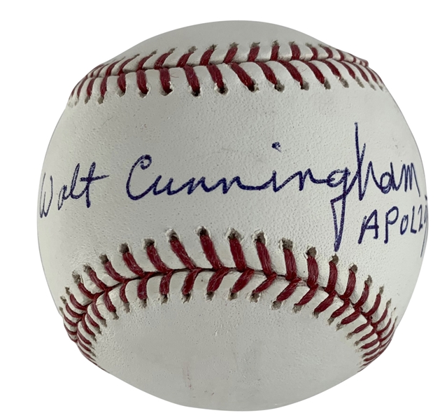 Apollo 7: Walter Cunningham Signed OML Baseball (PSA/DNA)
