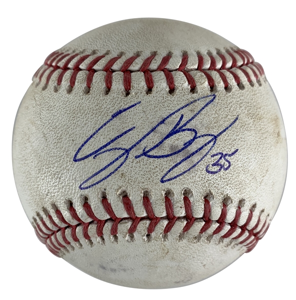 Cody Bellinger Signed & Game Used OML Baseball (PSA/DNA & MLB)
