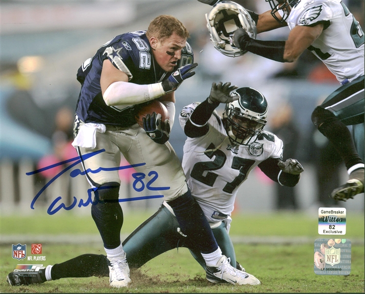 Football Stars Lot of Four (4) Signed 8" x 10" Photographs w/ Witten, Rice & Rudy! (JSA)